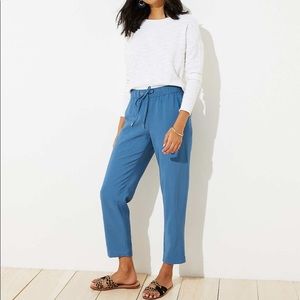 Loft tapered drawstring pants medium